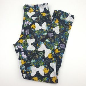 LuLaRoe Pants - LuLaRoe OS Legging RARE Disney Minnie Bow Floral LuLaRoe Pants - LuLaRoe OS Legging RARE Disney Minnie Bow Floral